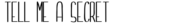 Tell me a secret font preview
